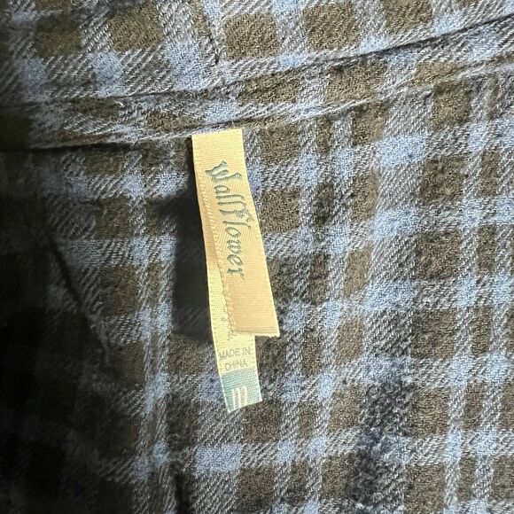 WALLFLOWER Cardigan Drape Sweater Vest Women's Buffalo Plaid Open Front Medium - Picture 7 of 11